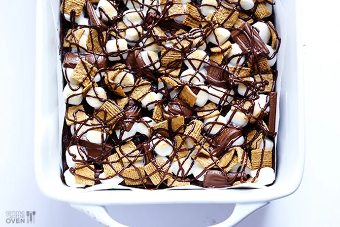 Dig in for National S'mores Day with these S'mores Bars from Gimme Some Oven