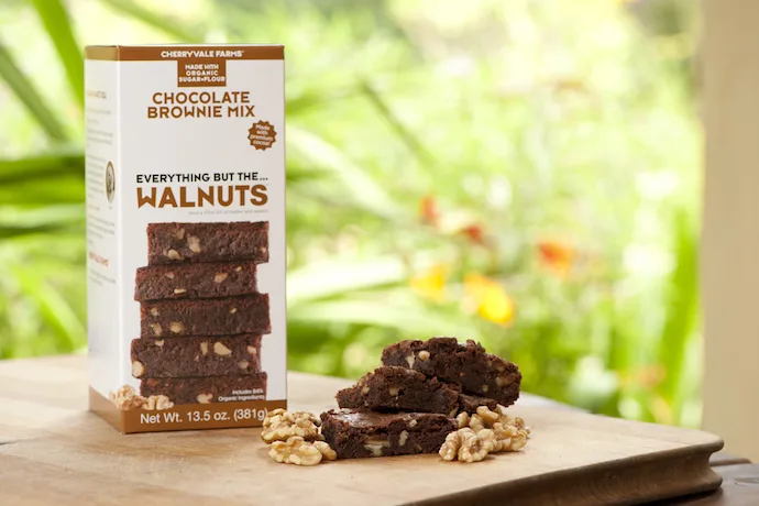 Cherryvale Farms brownie mix. Yum.