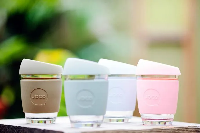 JOCO cups makes gorgeous reusable glass coffee cups