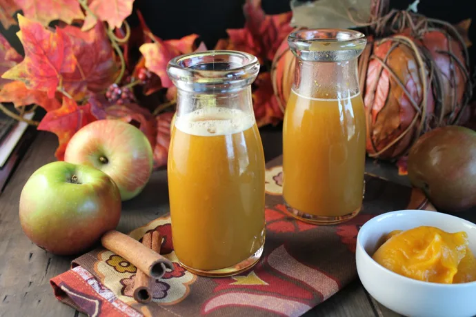 Use that pumpkin you're trying to be done with to whip up a batch of Pumpkin Apple Cider | Tess the Domestic Diva