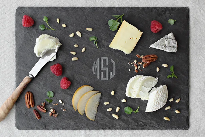 Support Small Business Saturday with a lovely purchase from the Brooklyn Slate Co. We're loving these new monogrammed cheese boards!