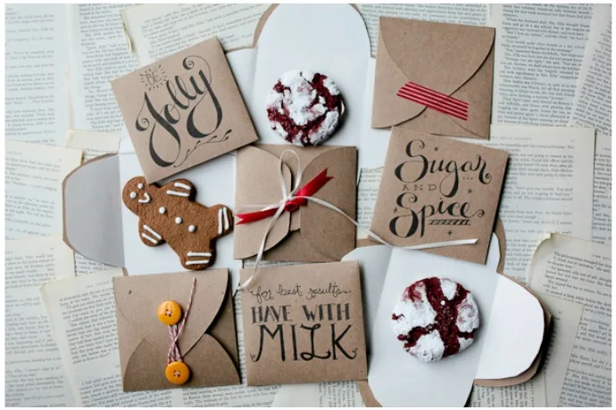 Printable envelope for the prettiest Christmas cookie gifts | Going Home to Roost