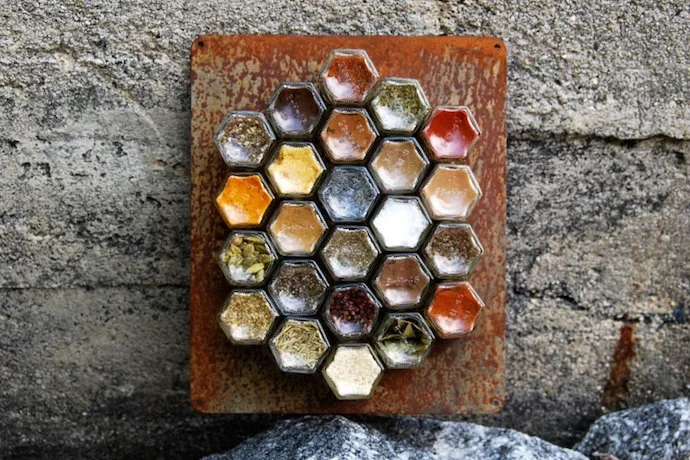 Looking for how to organize spices? This magnetic spice rack is one of our 7 favorite ideas | Gneiss Spice at Etsy