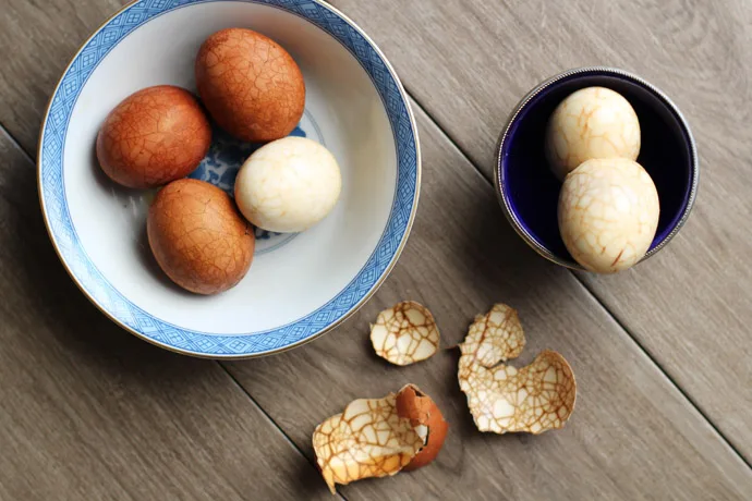 An easy recipe for how to make tea eggs with kids for Chinese New Year | Cool Mom Eats