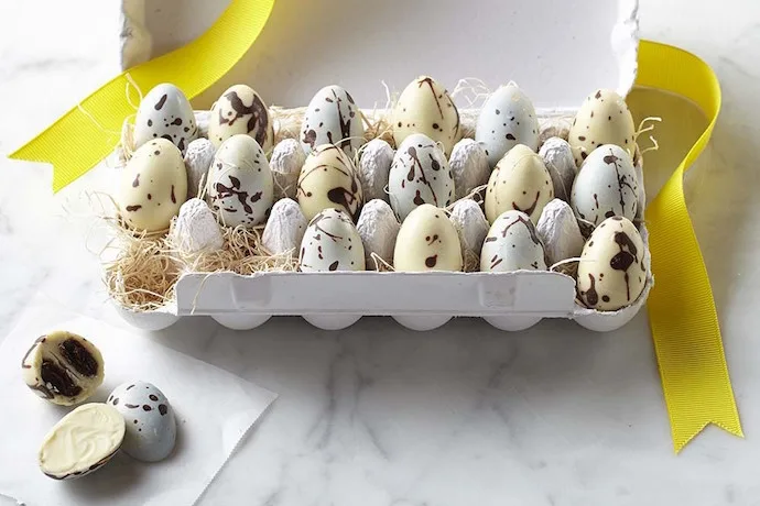 6 beautiful, edible Easter gifts, like these chocolate robin and quail eggs at Williams-Sonoma | Cool Mom Eats