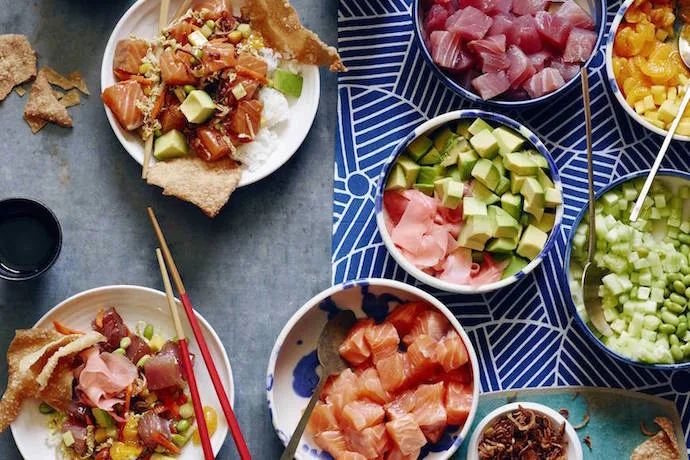 Get your family about trying something new and adventurous with this super fun DIY Poke Bar recipe at What's Gaby Cooking