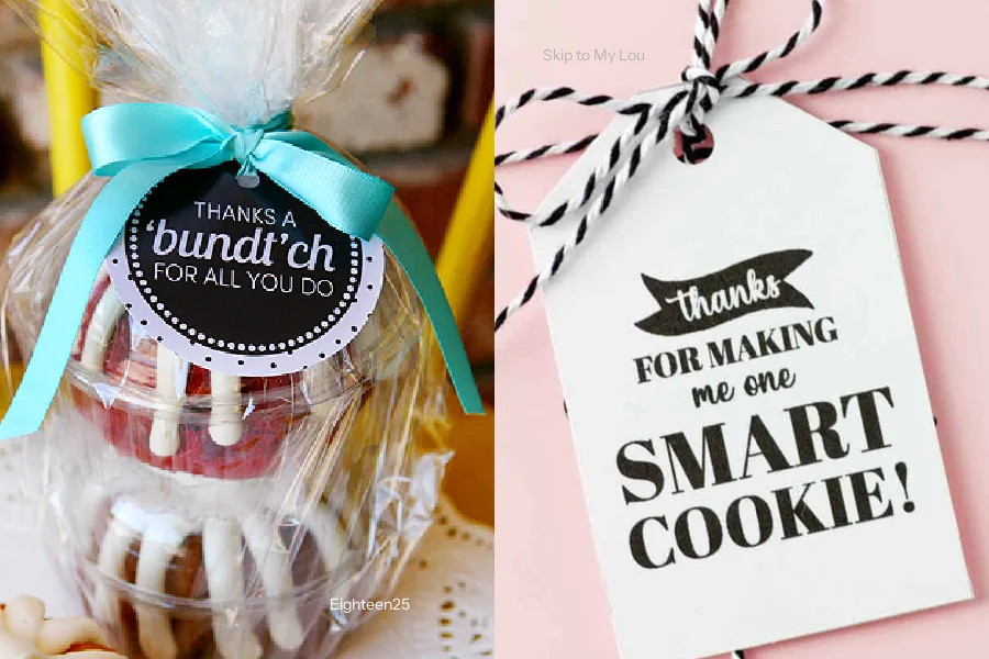 7 beautiful, tasteful, and FREE printable teacher cards to make those food gifts even sweeter.