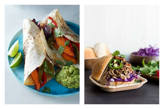 On this week's Cool Mom Eats meal plan, Sheet Pan Fajitas from the Make It Easy cookbook, Slow Cooker Adobo-style Pulled Pork from i am food blog and more!