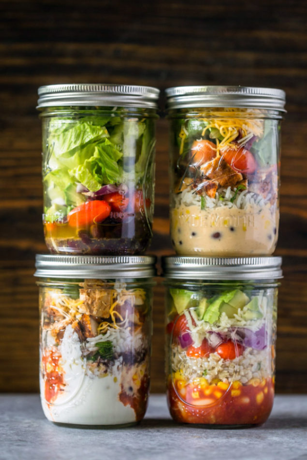 Mason Jar Burrito Bowls from Gimme Delicious