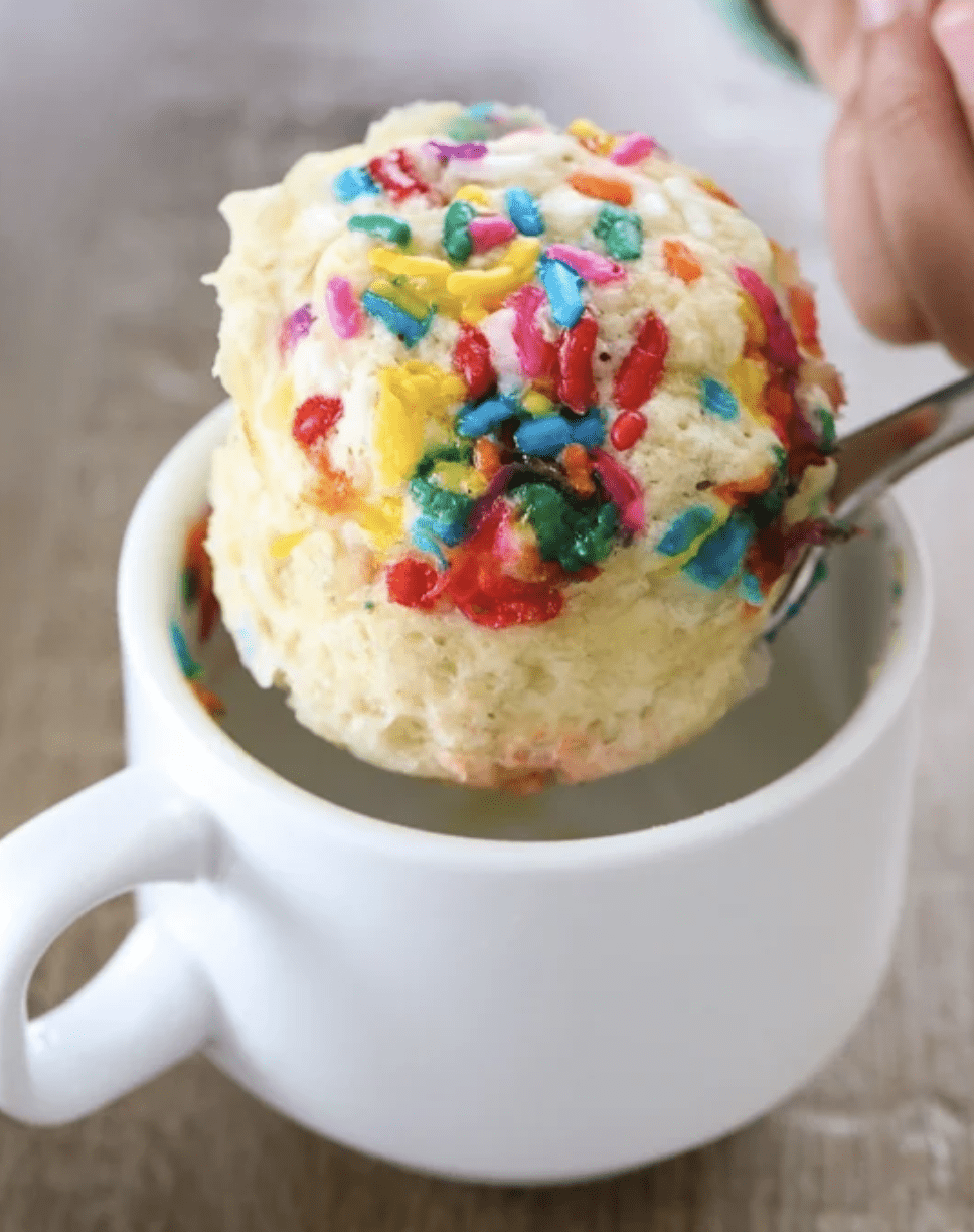 Banana Bread muffin in a mug by Skinny Taste