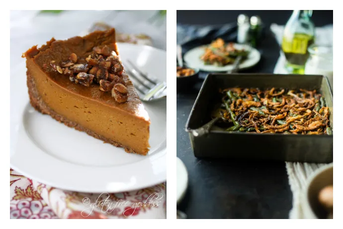 Don't deprive your gluten free guests this Thanksgiving. Try our amazing gluten-free Thanksgiving recipes that everyone will love including Vegan Pumpkin Pecan Pie Praline in Coconut-Pecan Crust at Gluten-Free Goddess and Healthy Vegan Green Bean Casserole at Food Faith Fitness | Cool Mom Eats