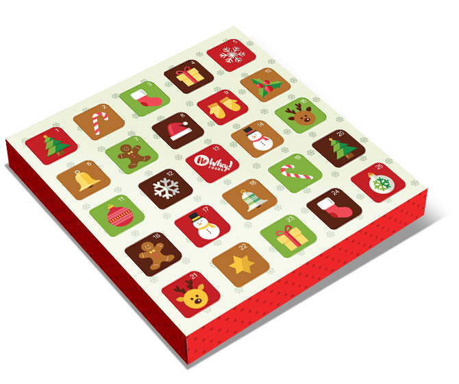 No Whey Foods offers a cute advent calendar free of all major allergens. It's vegan too!