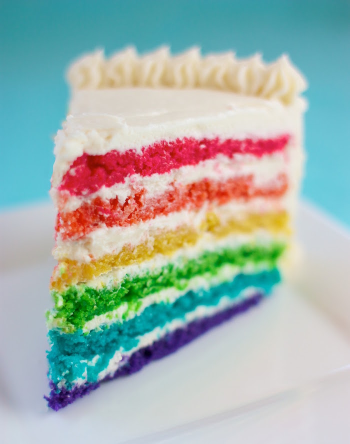 Allergen-free food blogs: Rainbow Surprise Cake by Speedbump Kitchen