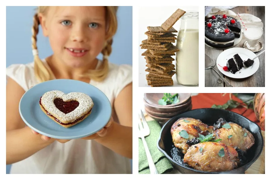10 of the best allergen-free food blogs including The Allergy-Friendly Cook, Corn Flake Graham Crackers at Fork and Beans, Devil's Food Cake at Allyson Kramer, Paleo Chicken Marbella at Tess the Domestic Diva | Cool Mom Eats