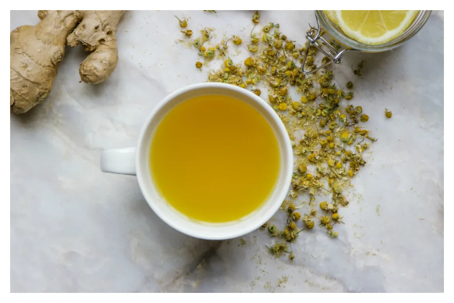 Boost your immunity this season with these 9 super foods, a couple of which are found in this Feel Good Chamomile Drink from Healthy Happened.