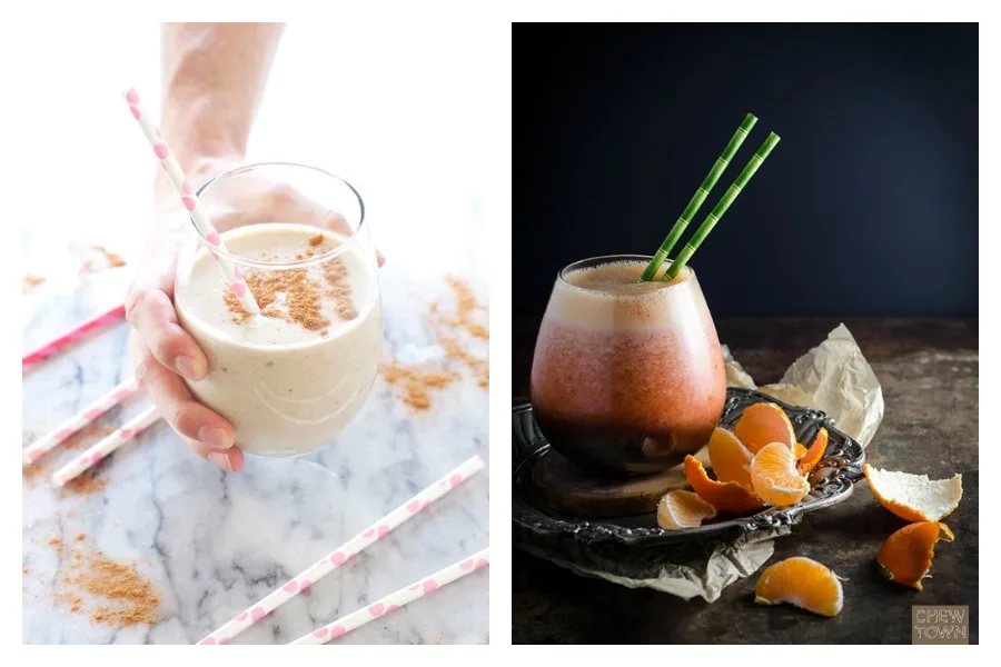 How to make a sweet smoothie without tons of added sugar: Low sugar smoothie recipes including the Snickerdoodle Smoothie at Recipe Runner and Tangerine and Strawberry Smoothie at Chew Town | Cool Mom Eats