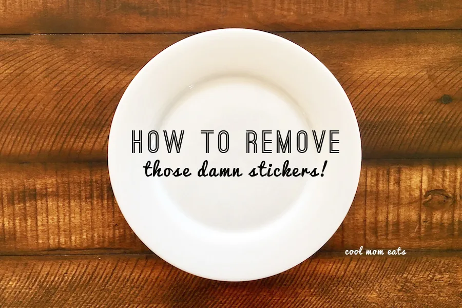 3 simple solutions for how to remove sticker labels from dishes, glasses, vases and more! | Cool Mom Eats