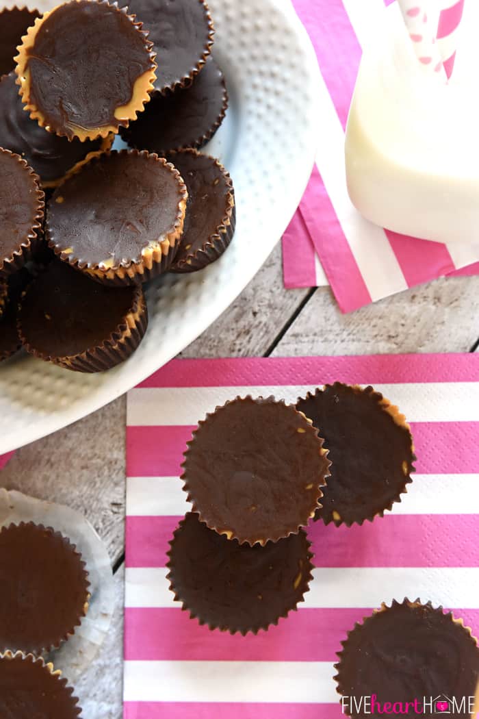 Copycat movie theater candy recipes: Reeses cups from Five Heart Home are all natural and just 3 ingredients Copycat movie theater candy recipes: Reeses cups from Five Heart Home are all natural and just 3 ingredients