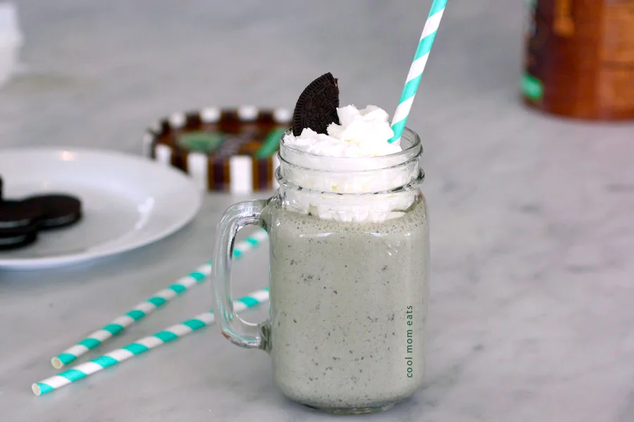 A killer DIY Oreo Shamrock Shake recipe for a St. Patrick's Day treat that you'll keep making long after St. Patrick's Day | Cool Mom Eats