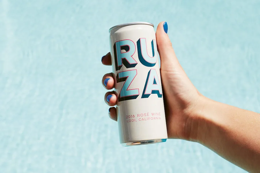Best canned wines and cocktails for summer: Ruza Rosé canned wine at Cool Mom Eats
