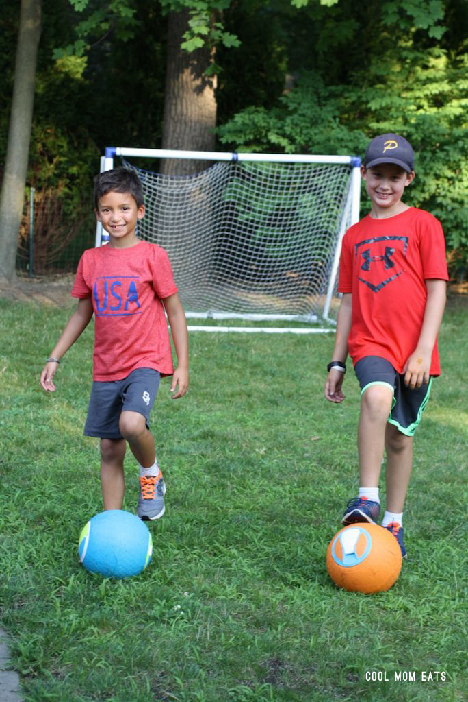 An ice cream ball and 30 minutes of play was all we needed for homemade ice cream | © Jane Sweeney for Cool Mom Eats