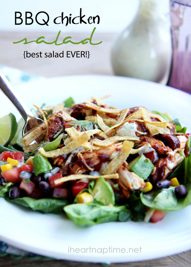 Best 30 minute meals for families: BBQ Chicken Salad at I Heart Naptime