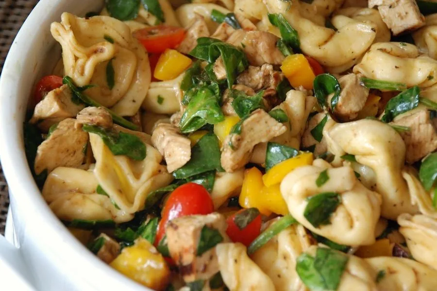 Weekly meal plan tip: Know some great 30 minute meals, like this Chicken Tortellini Pasta at Multiply Delicious