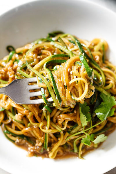 Cool Mom Eats weekly meal plan: Teriyaki Zucchini Noodles at Eat Well 101 