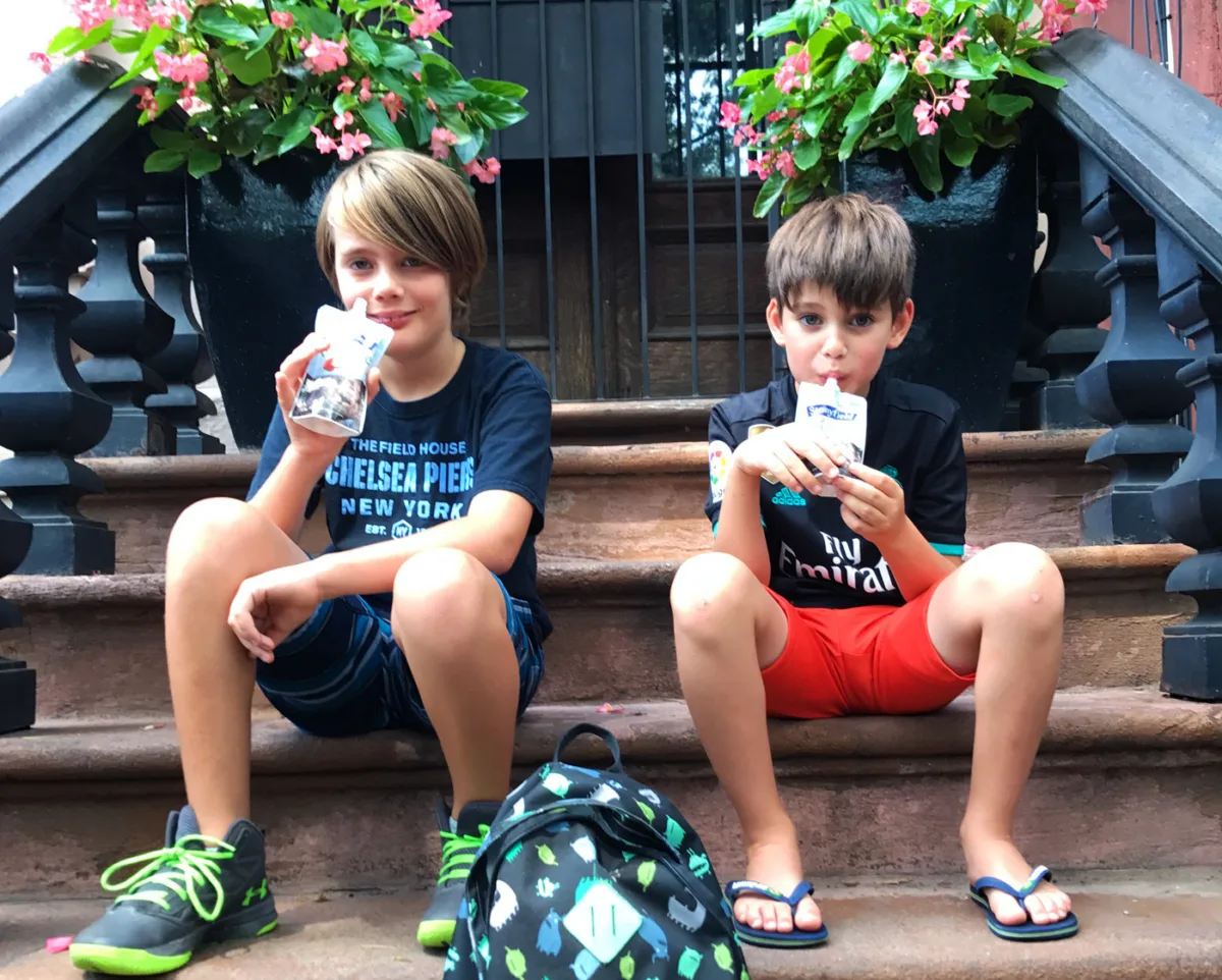 After school snack products that feel like a treat, but are lower in sugar - the perfect combination! | Stonyfield YoKids pouches at Cool Mom Eats [sponsor]