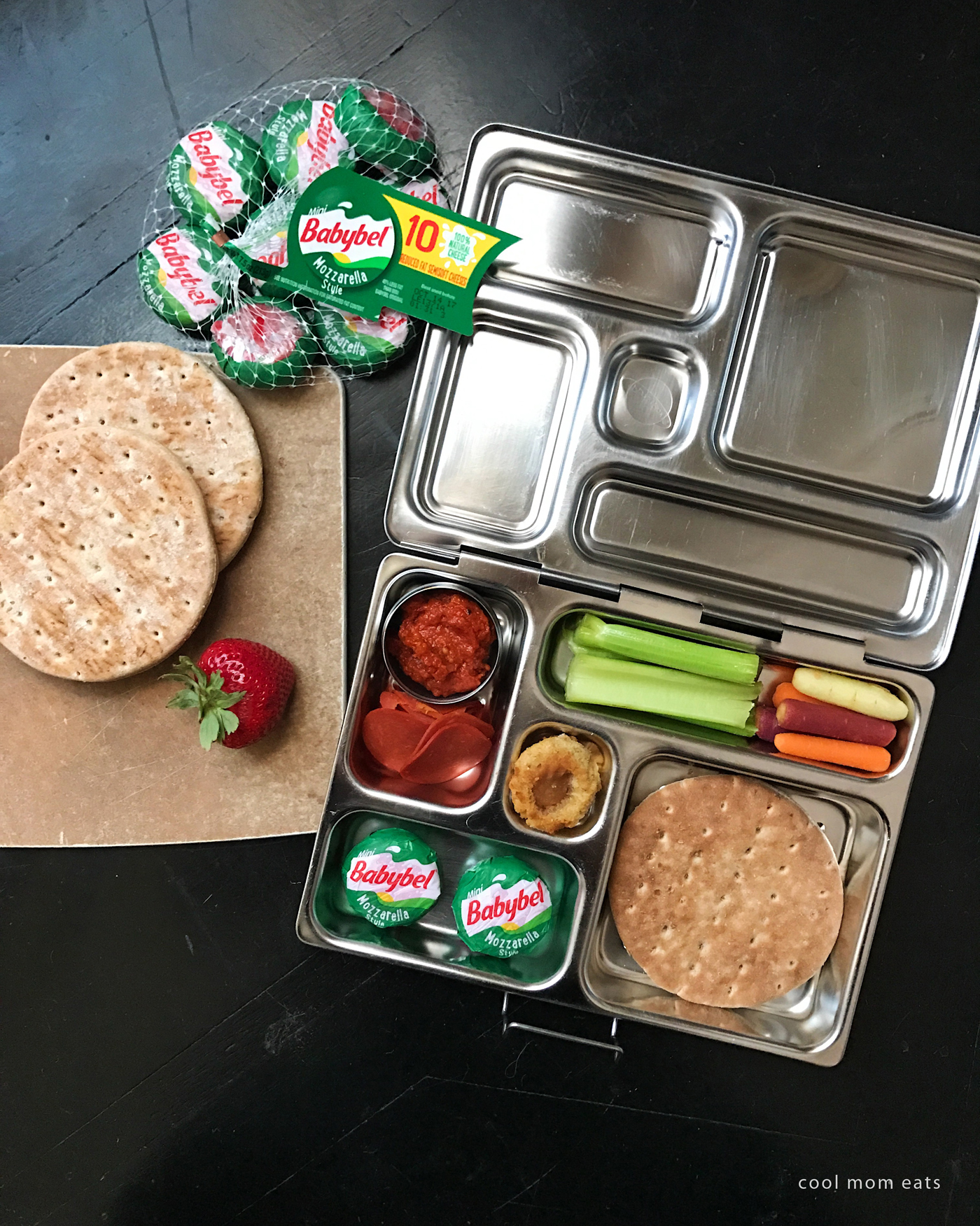 Fun school lunch ideas: Easy Lunch Box Pizza recipe with Mini Babybel | Cool Mom Eats [sponsor]