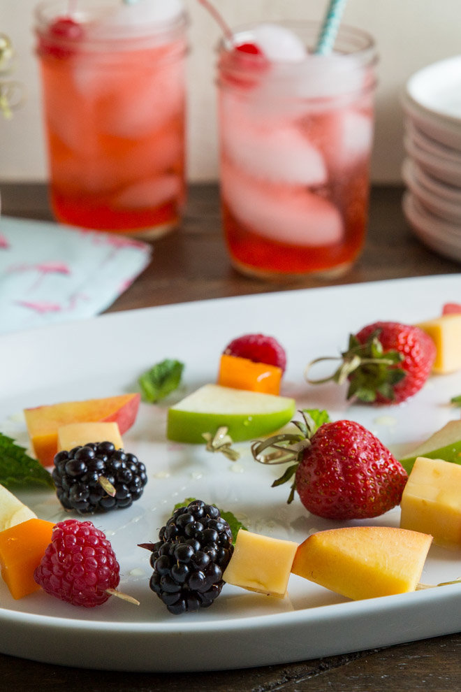 Nut-free snack recipes: Fruit and Cheese Skewers at Culinary Hill