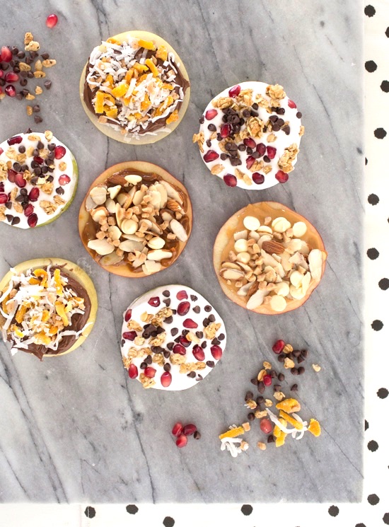 Non-sandwich school lunch ideas: Apple and Pear Nachos at Oh Joy Non-sandwich school lunch ideas: Apple and Pear Nachos at Oh Joy