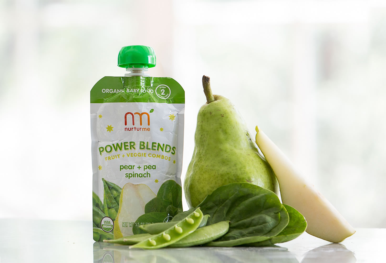 NurturMe Power Blend Purees are loaded with superfoods like spinach that are great for babies! | coolmomeats.com | sponsor