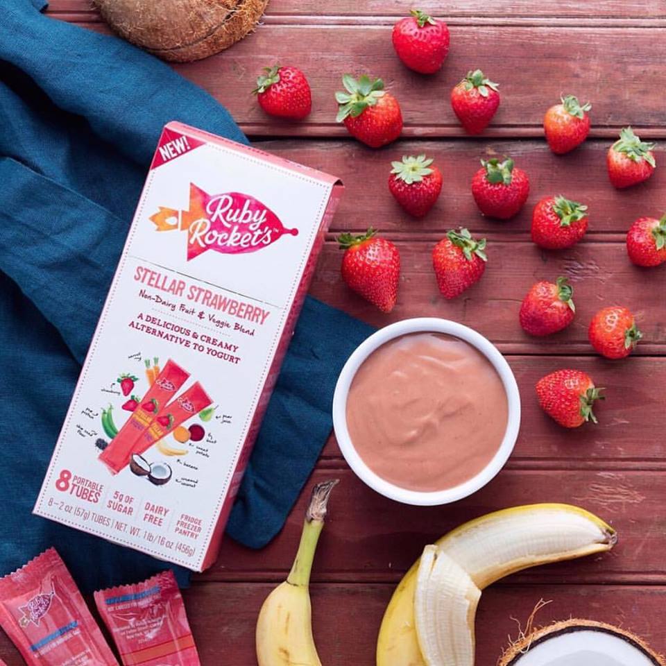 Allergy-free snacks that you can find at the supermarket for easy back-to-school lunches: Ruby Rockets non-dairy yogurt tubes | Cool Mom Eats