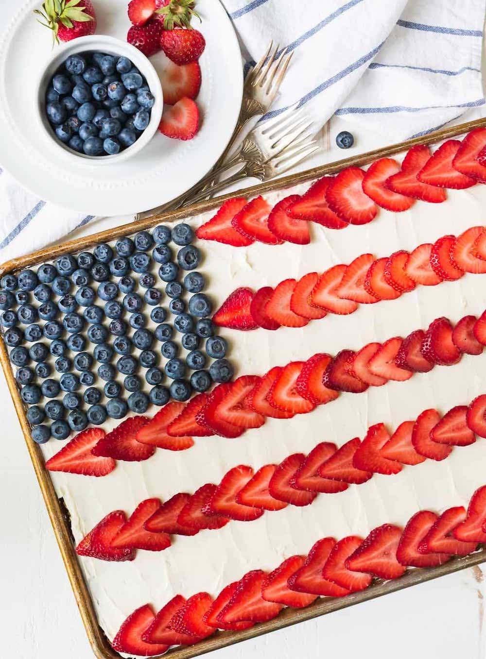 Best sheetcaking recipes: American Flag cake at Well Plated 