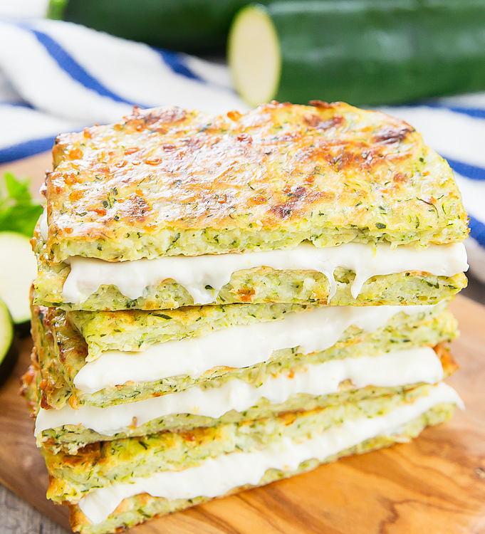 One of our favorite ways to enjoy grilled cheese for dinner: Zucchini Crusted Grilled Cheese | Kirbie Cravings