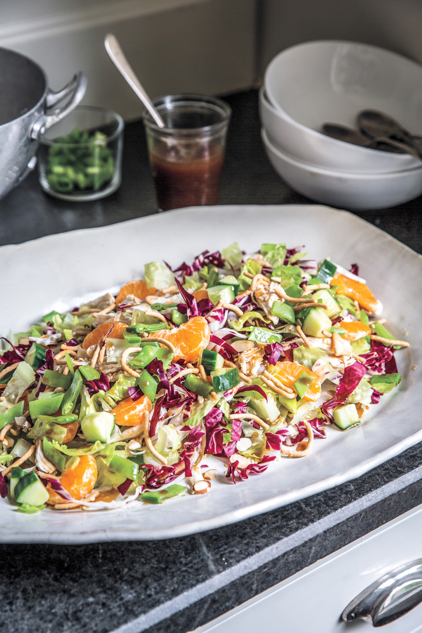 Chinese Chicken Salad recipe from The Dinner Plan Cookbook by Caroline Campion & Kathy Brennan, photo by Maura McEvoy | featured at Cool Mom Eats