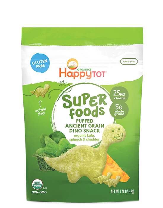 Happy Tot Superfood Puffed Dino Snacks featured at Cool Mom Eats [sponsor]
