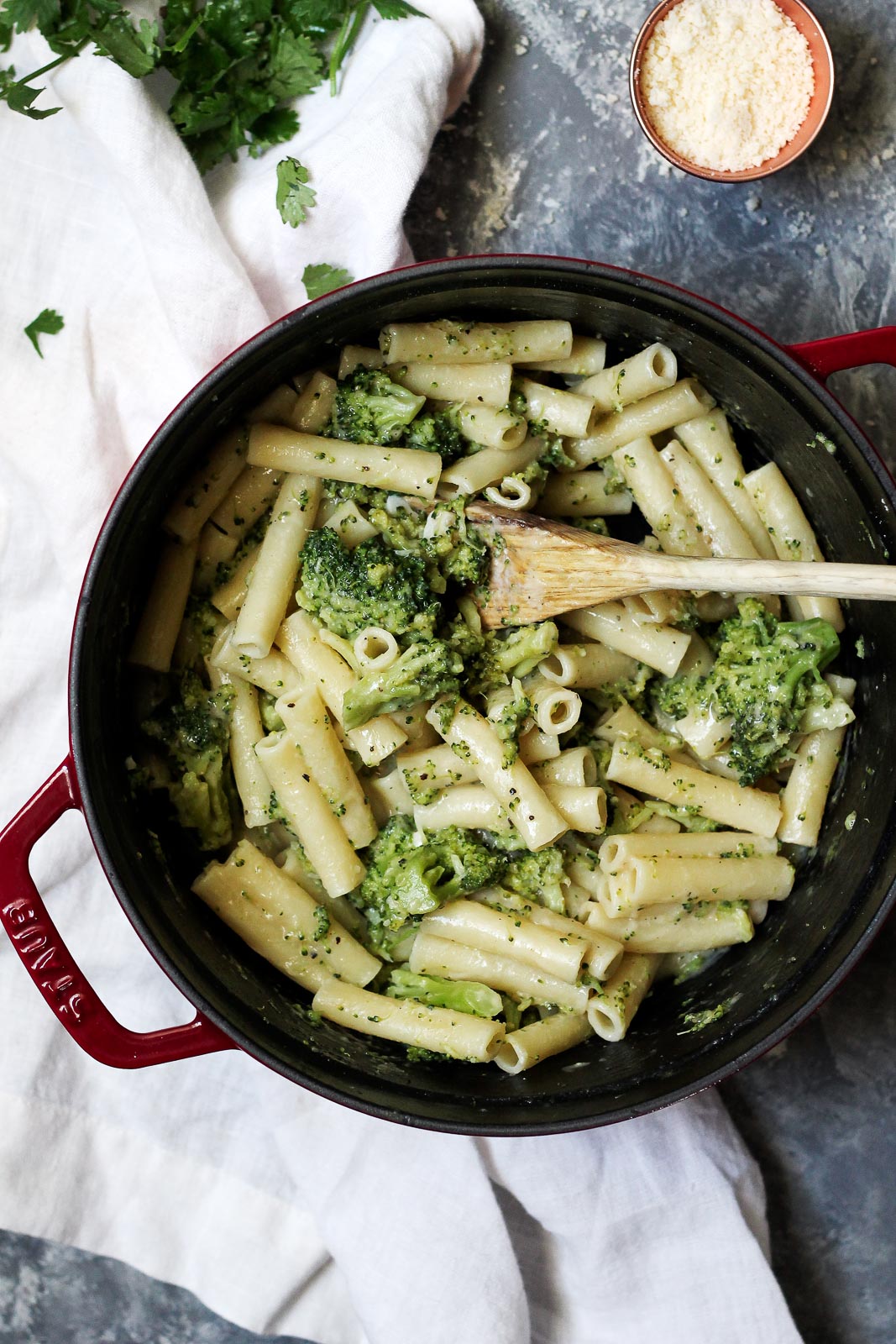 Cool Mom Eats weekly meal plan: 30-Minute Skinny Alfredo Ziti with Broccoli at Ambitious Kitchen