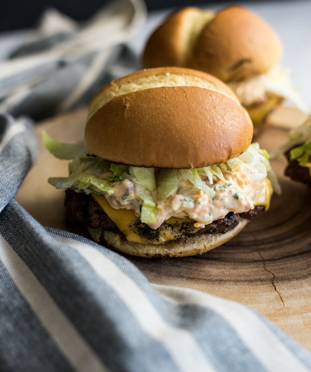 Cool Mom Eats weekly meal plan: Pimento Cheese Burgers at Cooking and Beer