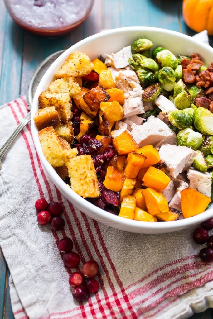 Thanksgiving leftovers recipes: Thanksgiving Cobb Salad at Girl in the Little Red Ktichen Thanksgiving leftovers recipes: Thanksgiving Cobb Salad at Girl in the Little Red Ktichen