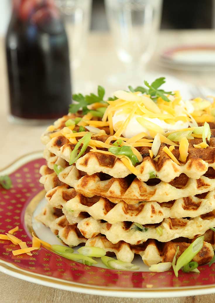 Thanksgiving leftovers recipes: Mashed Potato Waffles at Hilah Cooking Thanksgiving leftovers recipes: Mashed Potato Waffles at Hilah Cooking