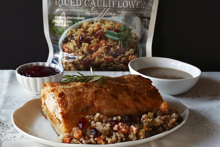 All the Thanksgiving products at Trader Joe's - make holiday cooking easy! Riced Cauliflower Stuffing | featured at Cool Mom Eats