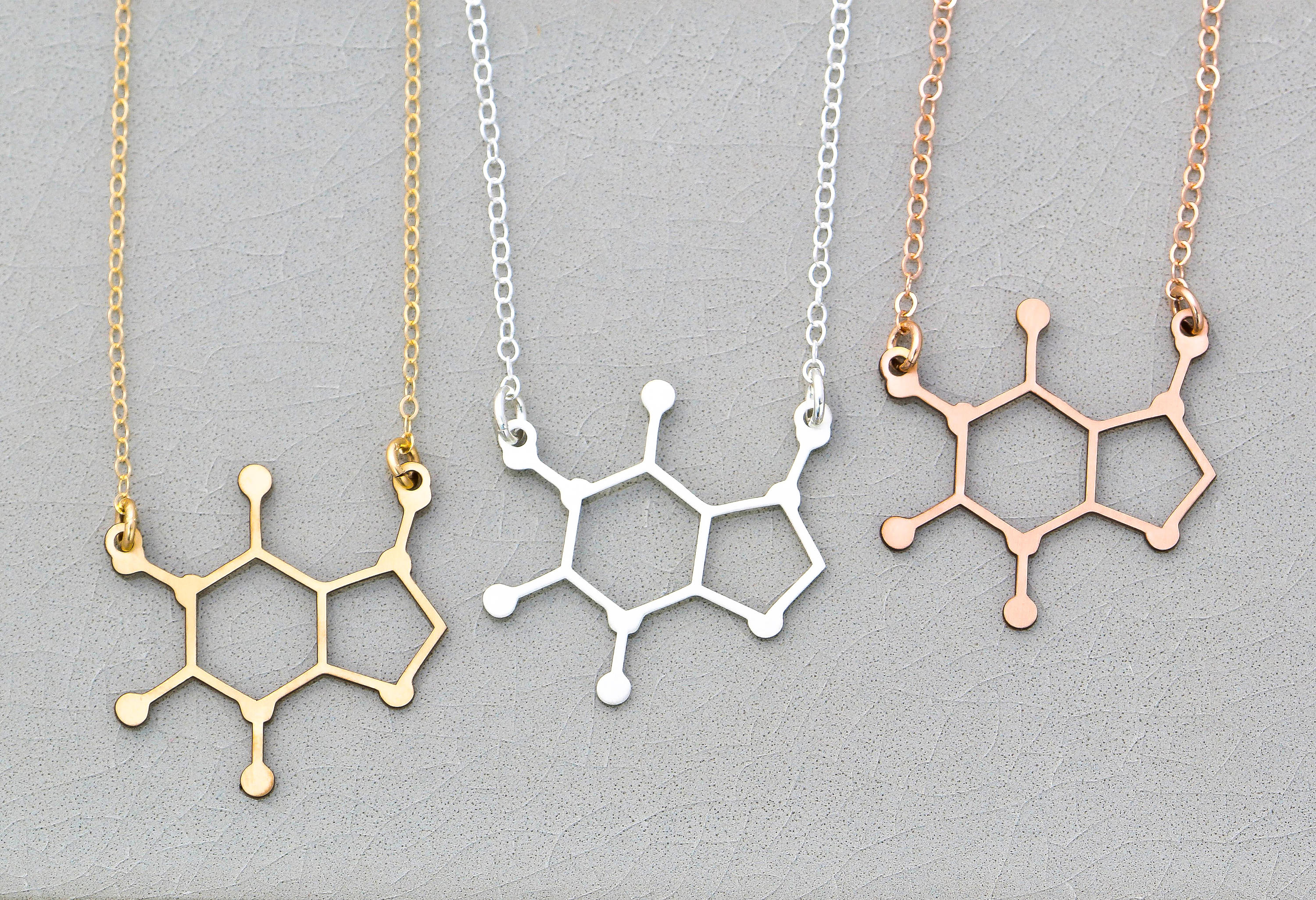 Coffee Molecule Necklace