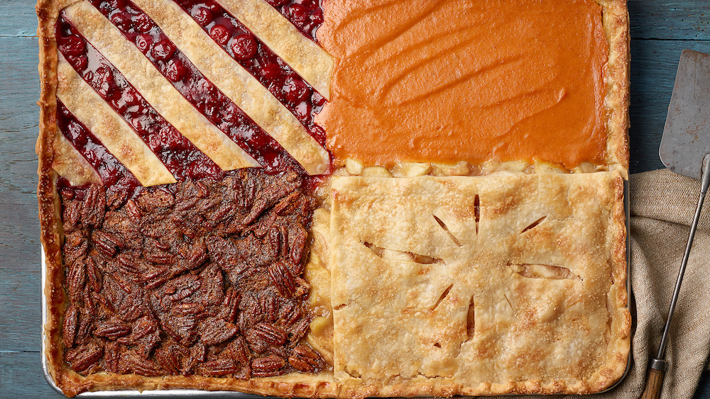 Thanksgiving cooking hacks: Make one big four-flavor sheet pan pie, to cut down on leftovers | Photo by Food Network
