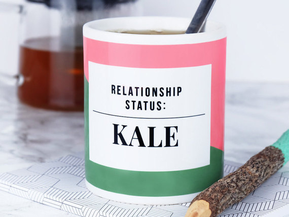 Hilarious gifts that poke (just enough!) fun of foodie culture for your favorite artisanal food, avocado toast, matcha tea loving friends with a sense of humor: Kale Mug at We Are Paper Plane | Cool Mom Eats Hilarious gifts that poke (just enough!) fun of foodie culture for your favorite artisanal food, avocado toast, matcha tea loving friends with a sense of humor: Kale Mug at We Are Paper Plane | Cool Mom Eats