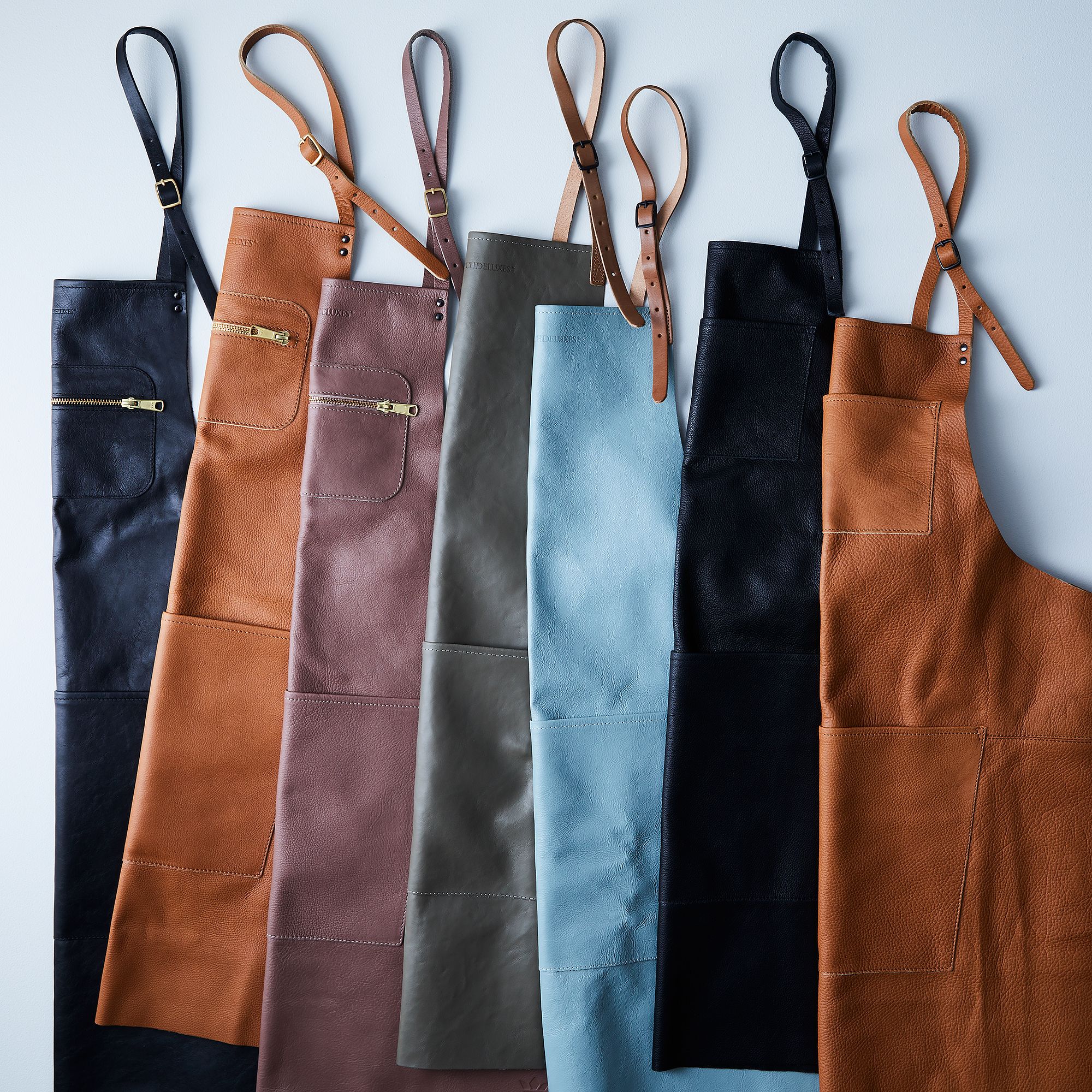 Splurge gifts for foodies who like to cook and eat it all: Dutch leather aprons at Food52 | Cool Mom Eats holiday gift guide 2017