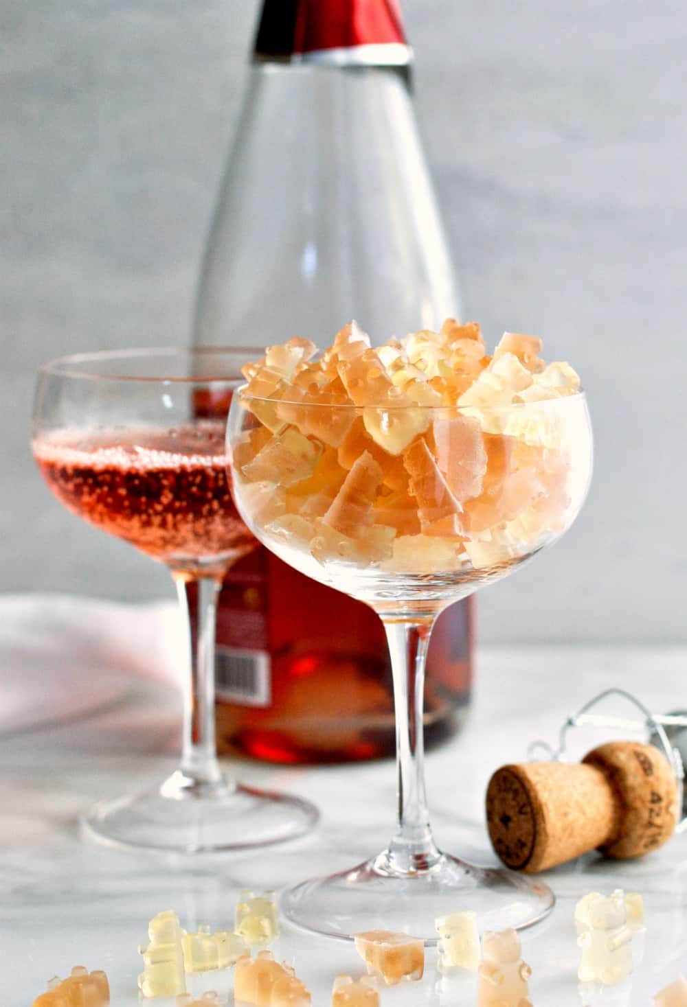 Champagne desserts for New Year's Eve: Champagne Gummy Bears | Pinch and Swirl 