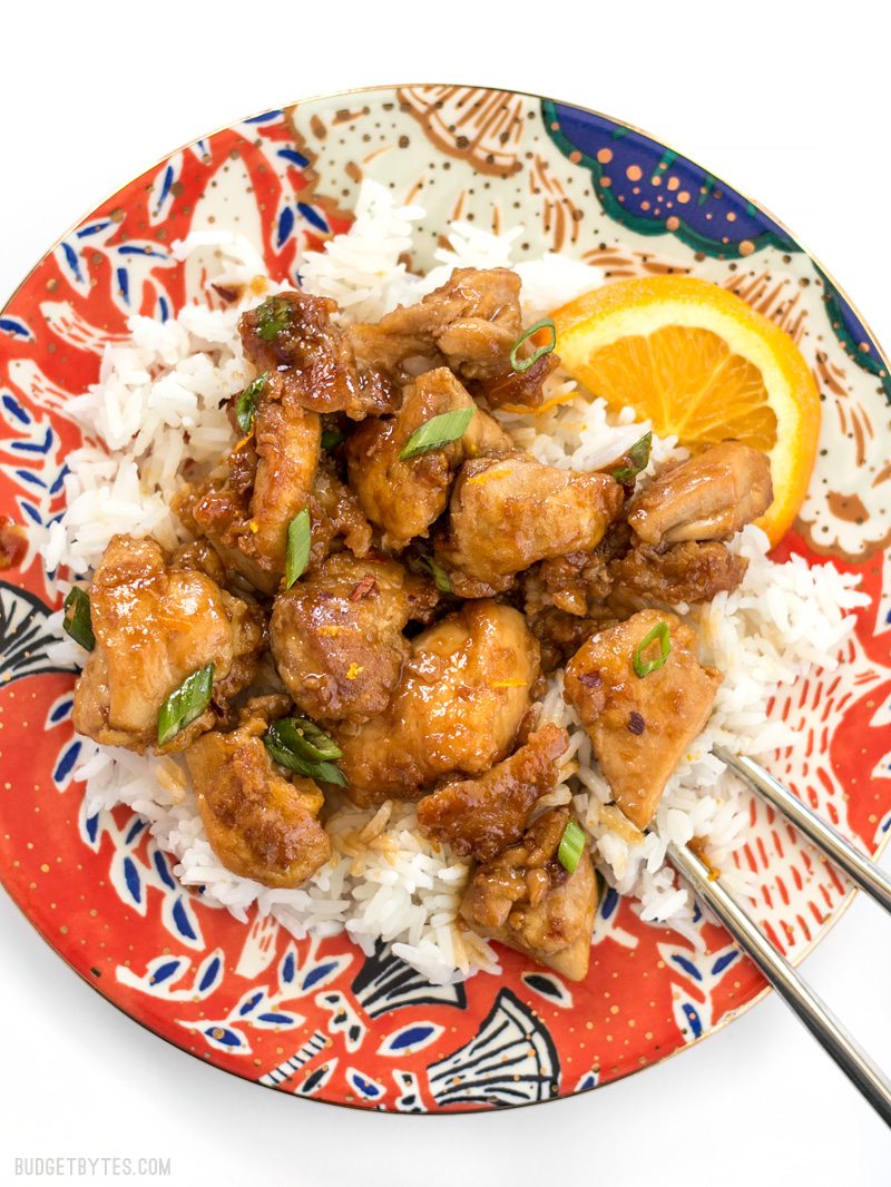 Cool Mom Eats weekly meal plan: Easy Orange Chicken at Budget Bytes