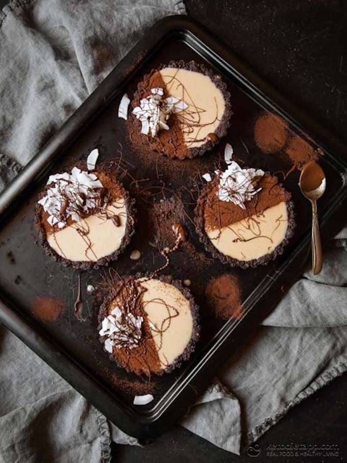 Clean holiday dessert recipes: Chocolate coconut custard tarts at Keto Diet Clean holiday dessert recipes: Chocolate coconut custard tarts at Keto Diet